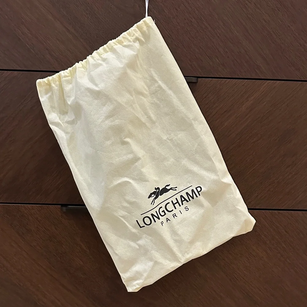 Longchamp Blue Backpack with Orange Accents